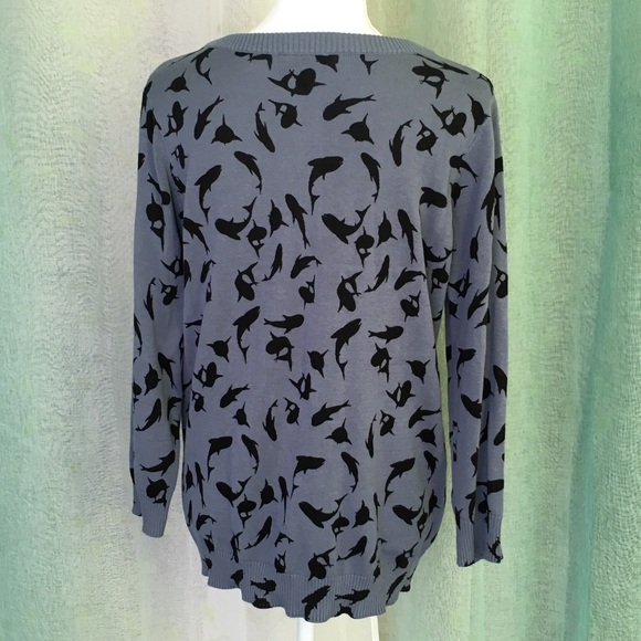 ModCloth XL swimming sharks cardigan - Picture 8 of 10